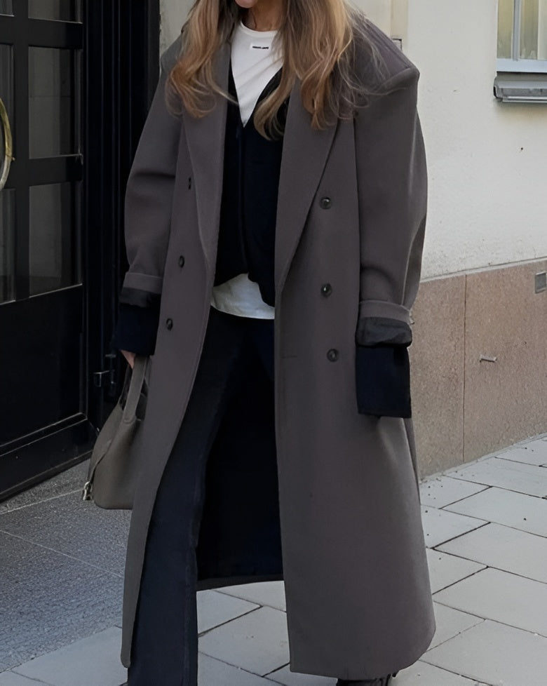 Valentina Oversized Coat™ – Luxury Double-Breasted Coat with Oversized Cut | Becker's Amsterdam