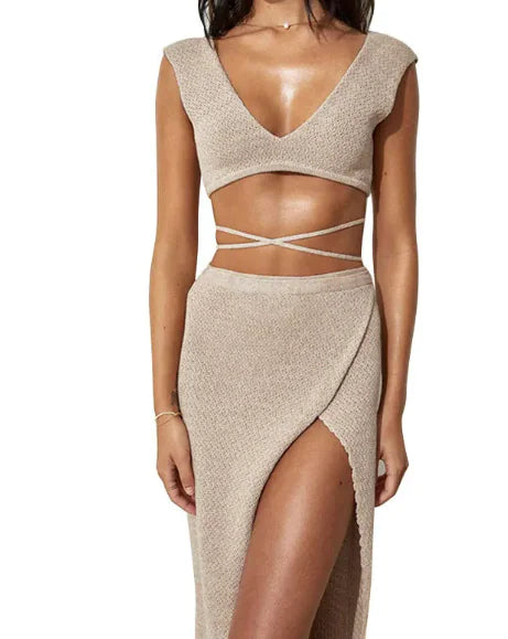 Set di spiaggia in bikini top e gonna di lusso - elegante e chic | Beckers Amsterdam