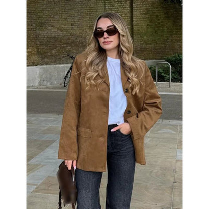 Elodie Kamelblazer – Eleganter Damenblazer in warmem Kamelton | Stilvoll &amp; Vielseitig