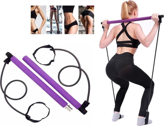 Compacte Pilates bar voor full-body training, yoga en krachttraining