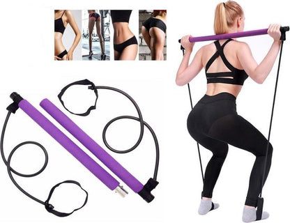 Compacte Pilates bar voor full-body training, yoga en krachttraining