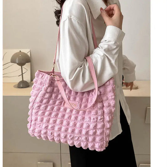 Canvas Tas Schoudertas Roze