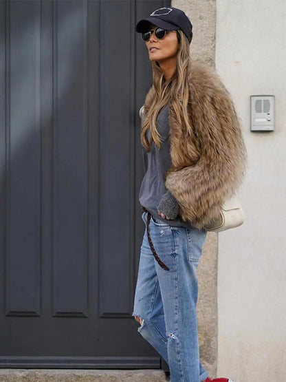 Nuvia™ Faux Fur Coat – Luxurious Women's Coat with Soft Fur Texture | Becker's Amsterdam™
