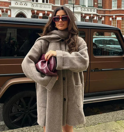 Seraphina Woolen Wrap™ – Luxurious Wool Coat with Scarf | Becker's Amsterdam