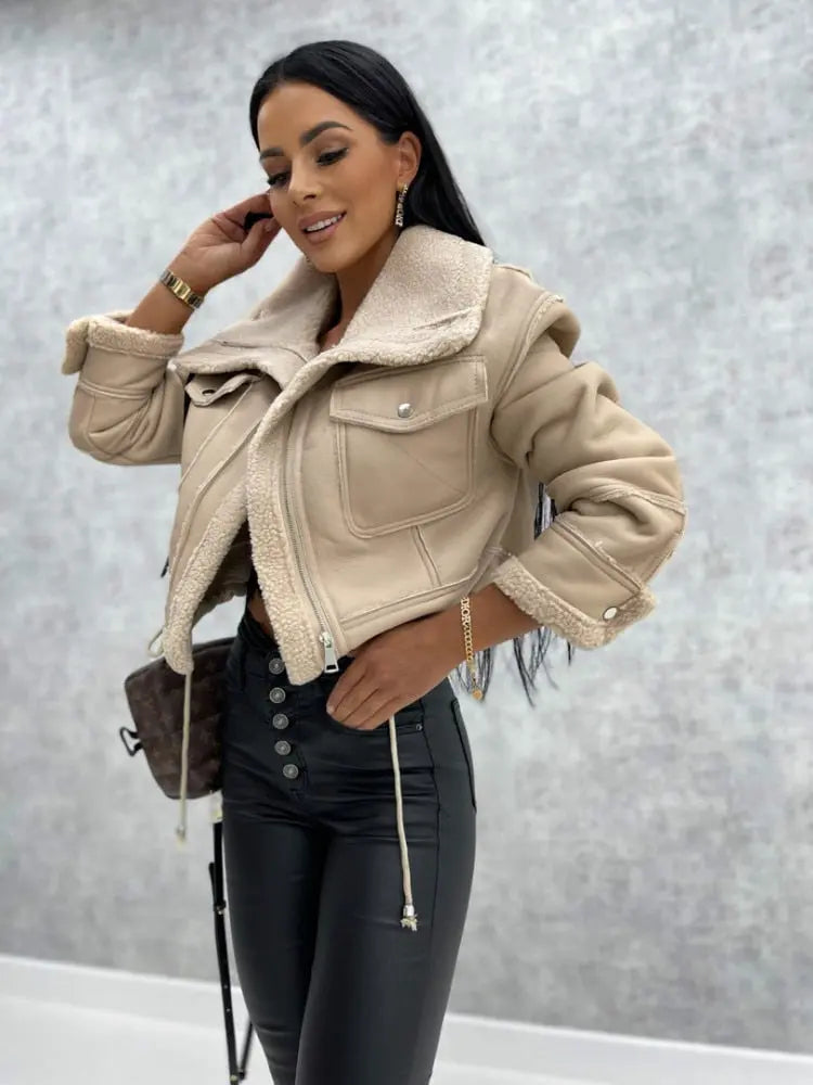 Maya Faux Leather Jacket | Women's Faux Leather Jacket – Stylish &amp; Warm