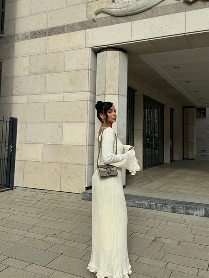 Abito maxi Éloria – Abito elegante con volant e vestibilità fluida | L'Amsterdam di Becker
