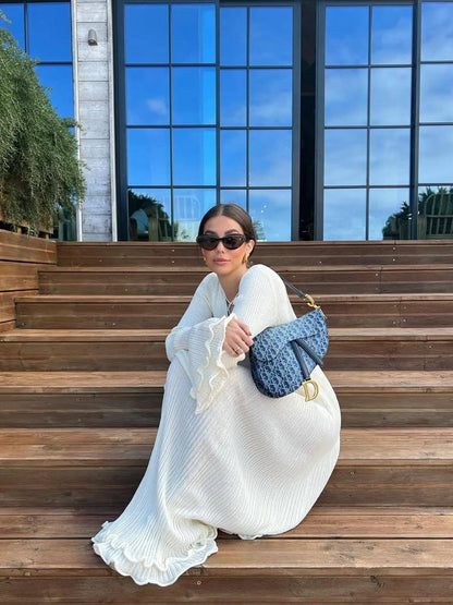 Abito maxi Éloria – Abito elegante con volant e vestibilità fluida | L'Amsterdam di Becker