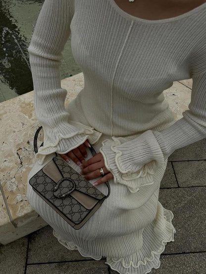 Abito maxi Éloria – Abito elegante con volant e vestibilità fluida | L'Amsterdam di Becker