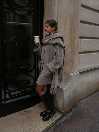 Seraphina Woolen Wrap™ – Luxurious Wool Coat with Scarf | Becker's Amsterdam