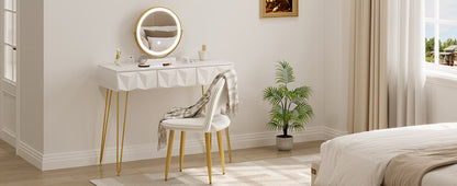 Becker's Amsterdam™ - Make-Up Tafel Driedelige Set Inclusief Tafel, Stoel & Spiegel