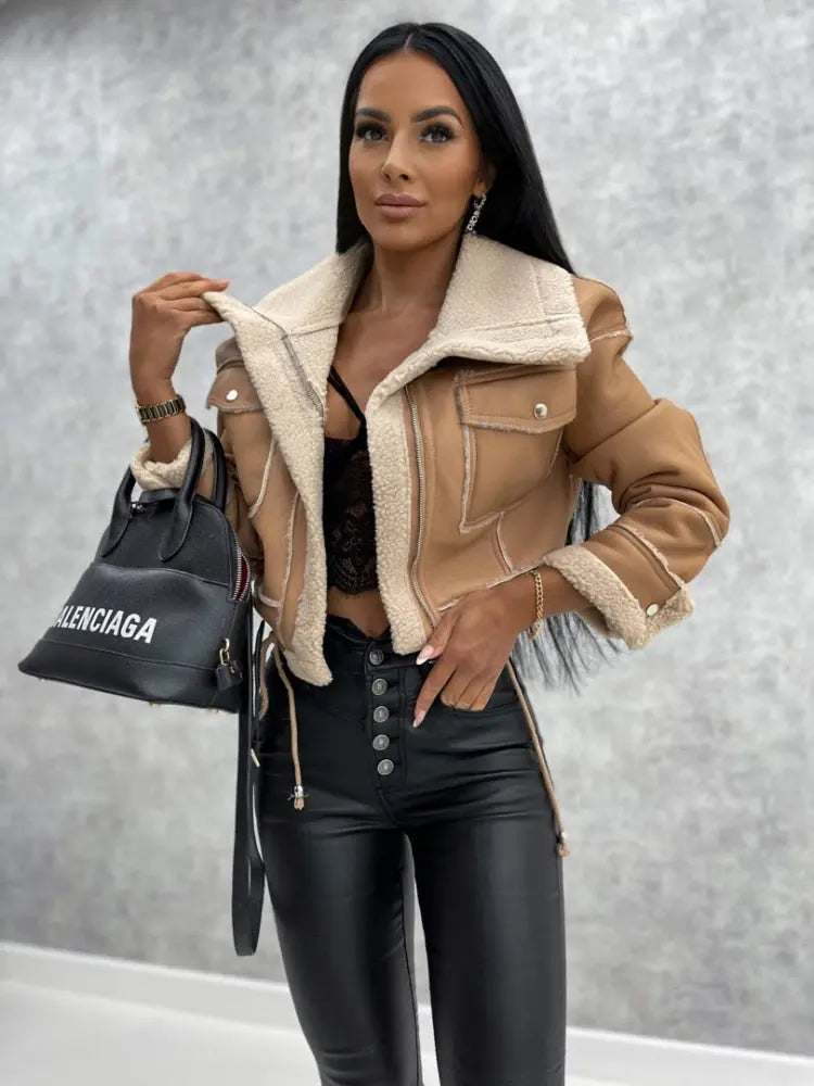 Maya Faux Leather Jacket | Women's Faux Leather Jacket – Stylish &amp; Warm