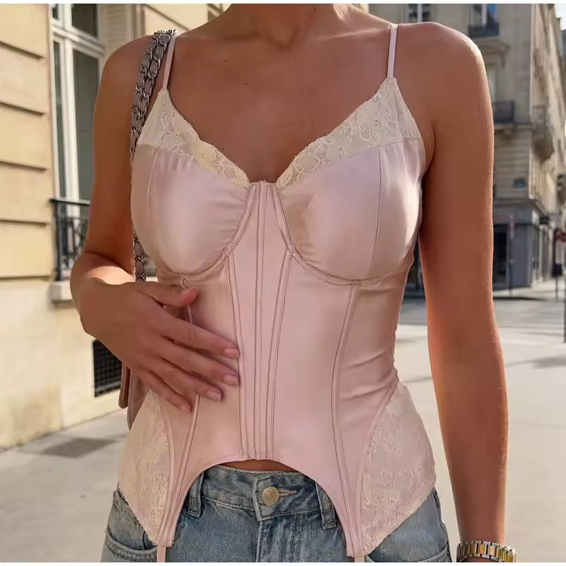 Lily Lichtroze Corsettop — Elegante Top met Gestructureerde Pasvorm │ Becker's Amsterdam