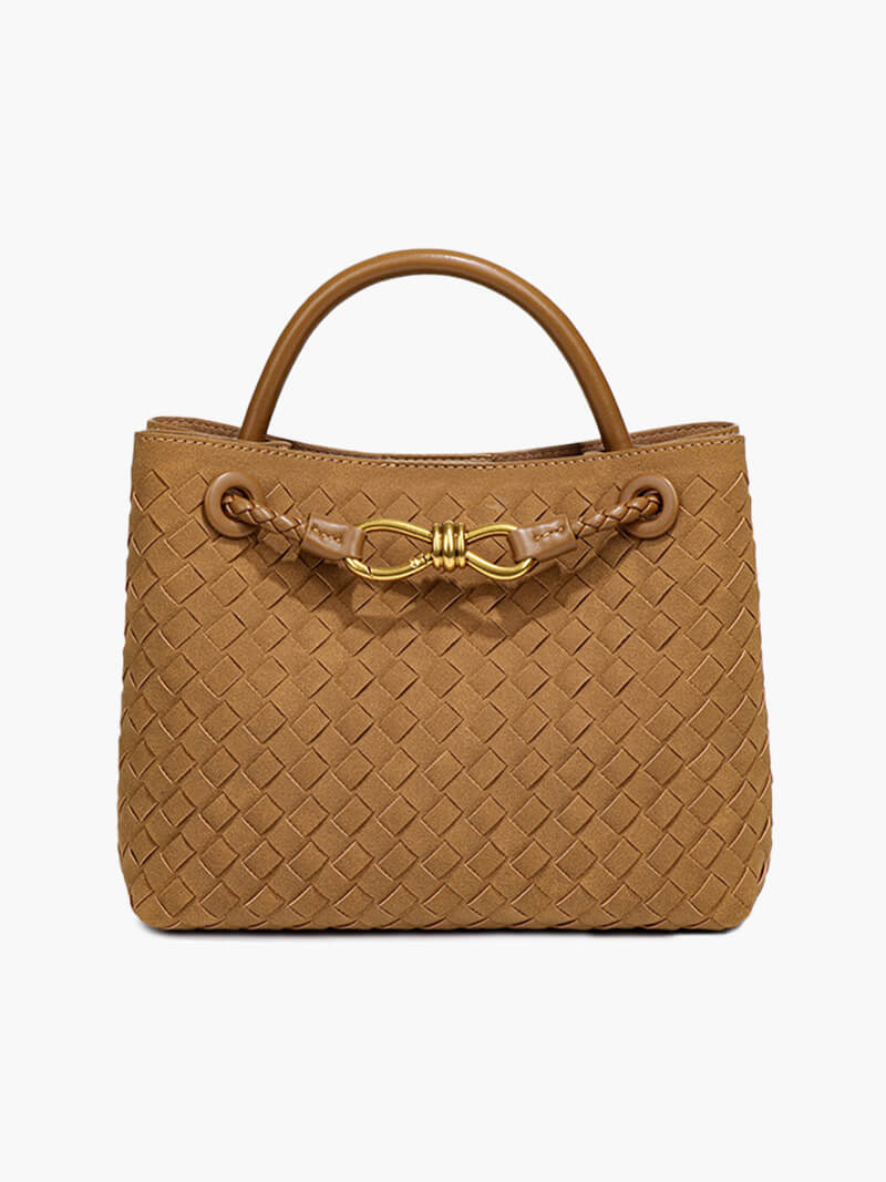 Cilena Weave Handtasche – Luxuriöse geflochtene Wildleder-Damenhandtasche