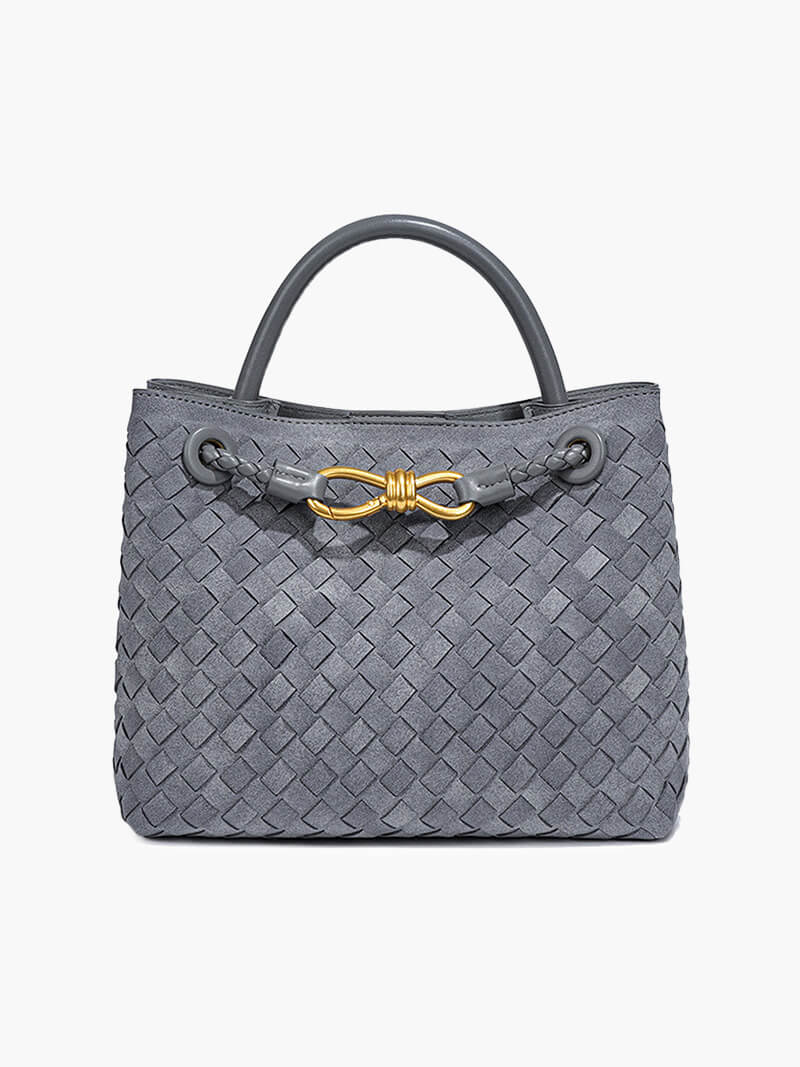 Cilena Weave Handtasche – Luxuriöse geflochtene Wildleder-Damenhandtasche