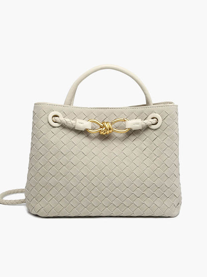 Cilena Weave Handtasche – Luxuriöse geflochtene Wildleder-Damenhandtasche