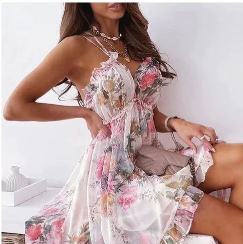 Palermo Klänning - Bohemisk Sommar Sexig Slipklänning