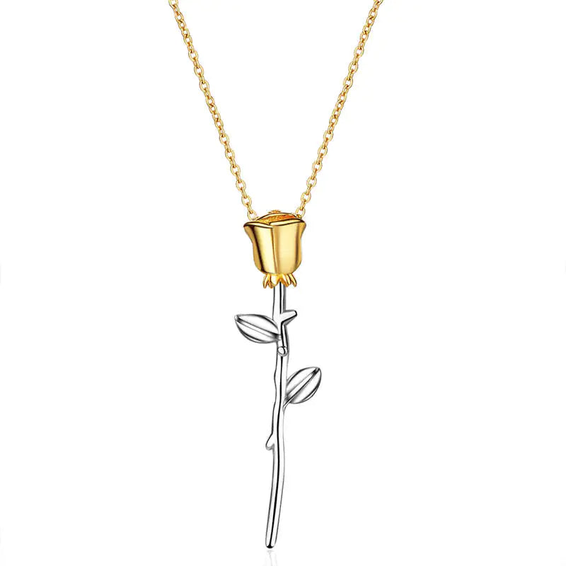 Becker's Amsterdam ™ - Silver colored and good -colored necklace with flower pendant