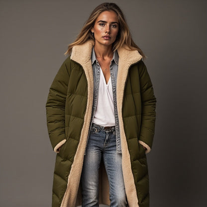 Warm en cozy fleece groene jacket Kylie™ voor dames