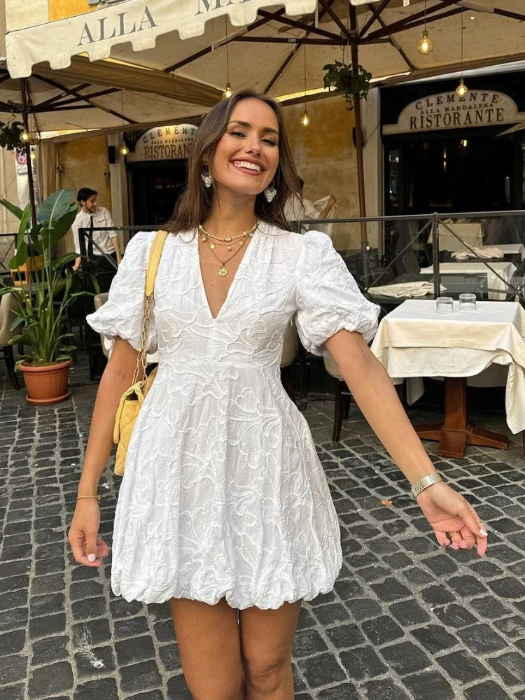 Weißes Sommerkleid Sommerkleid Weißes Urlaubskleid
