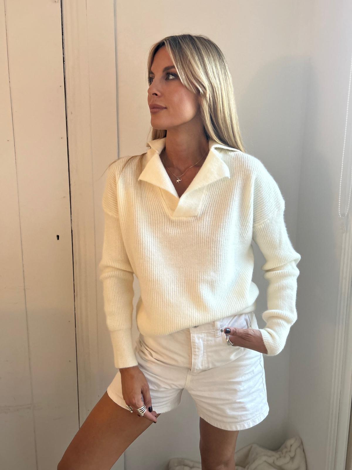 Velora Rib Sweater – Dames Oversized V-Hals Winter Trui – Cozy & Warm