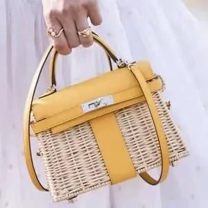 Becker's Amsterdam™Gele Bamboe Handtas - Yummy Yellow Bamboo Handbag