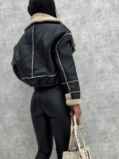 Maya Faux Leather Jacket | Women's Faux Leather Jacket – Stylish &amp; Warm