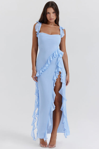Étoile Ruffle Chic Dress™ – Trendy Ruffle Maxi Dress Women | Becker's Amsterdam