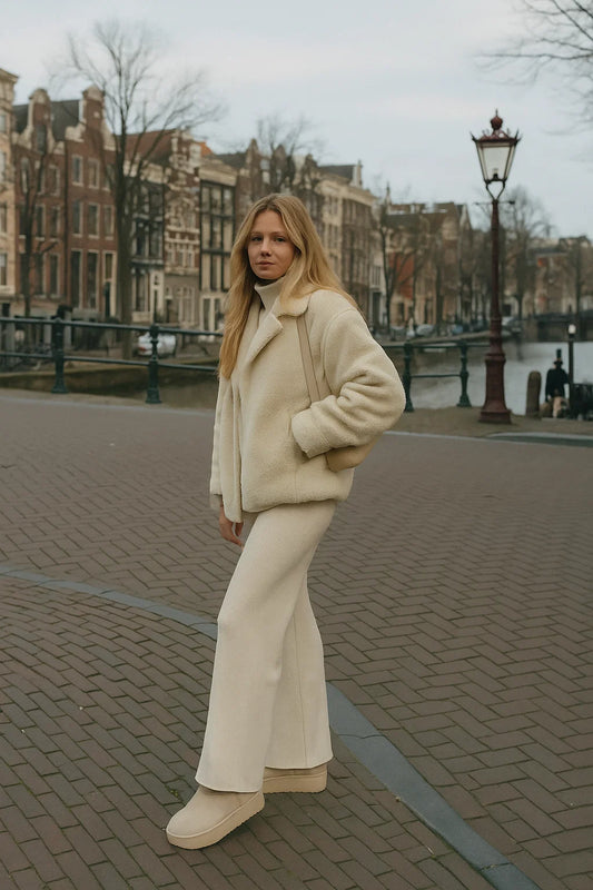 Sandrine Suede Boots™ – beige enkellaarzen dames met suede-look en blokhak