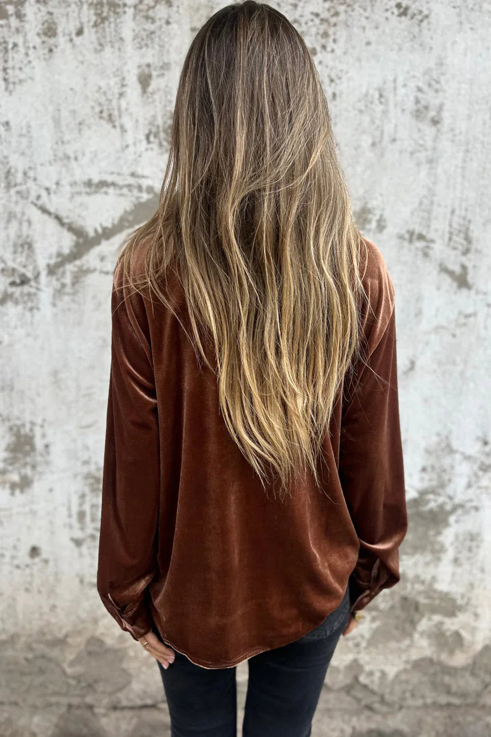 Velvet Elegance Blouse™ – Women's Velvet Blouse with Button Closure | Becker's Amsterdam