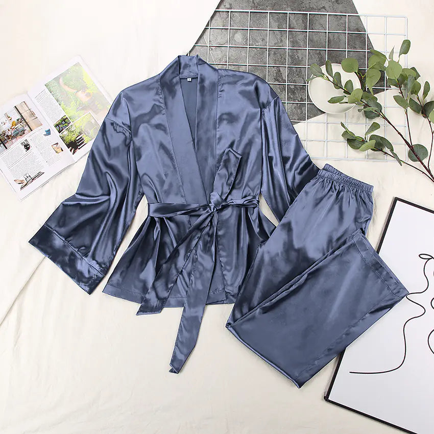 Becker's Amsterdam™ - Leusden Chique Satin Pyjamaset Med Band