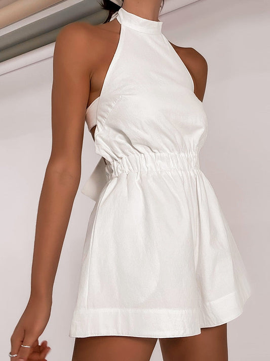 dames jumpsuit van katoen in high waist design
