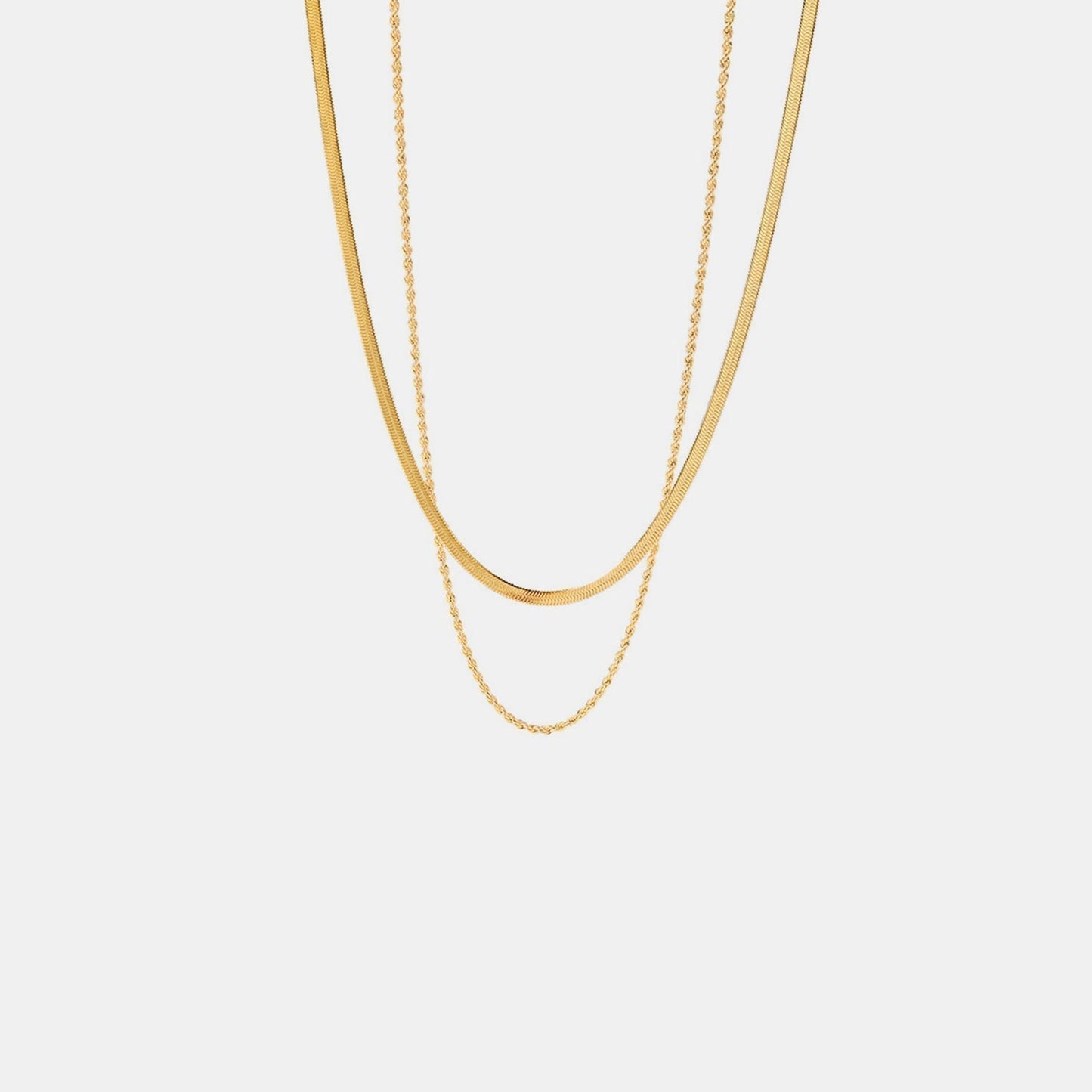Yulia Gold-Layer-Halskette mit doppeltem Glied – schick und trendig | Beckers Amsterdam