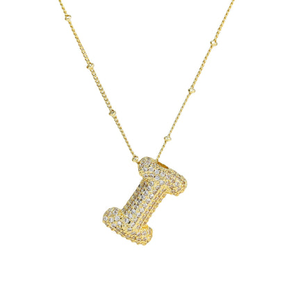 Stella Initial Spark Necklace - Letter hanger with sparkling stones | Becker’s Amsterdam