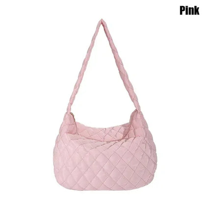 Becker's Amsterdam™- Romslig myk rosa skulderveske - myk rosa stoffveske