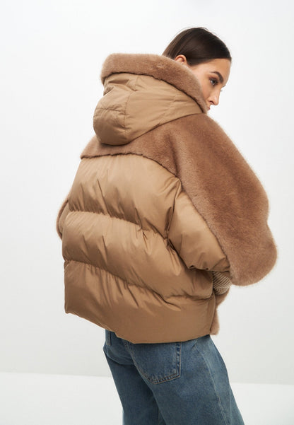 Celeste™ | Oversized Faux Fur Jacket - Beige