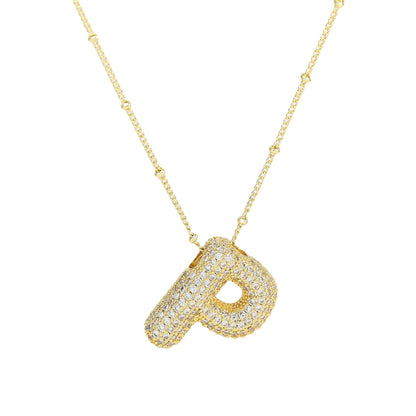 Stella Initial Spark Necklace - Letter hanger with sparkling stones | Becker’s Amsterdam