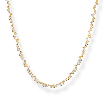 Feestelijke CZ druppel ketting voor dames – Éclat Cascade Necklace