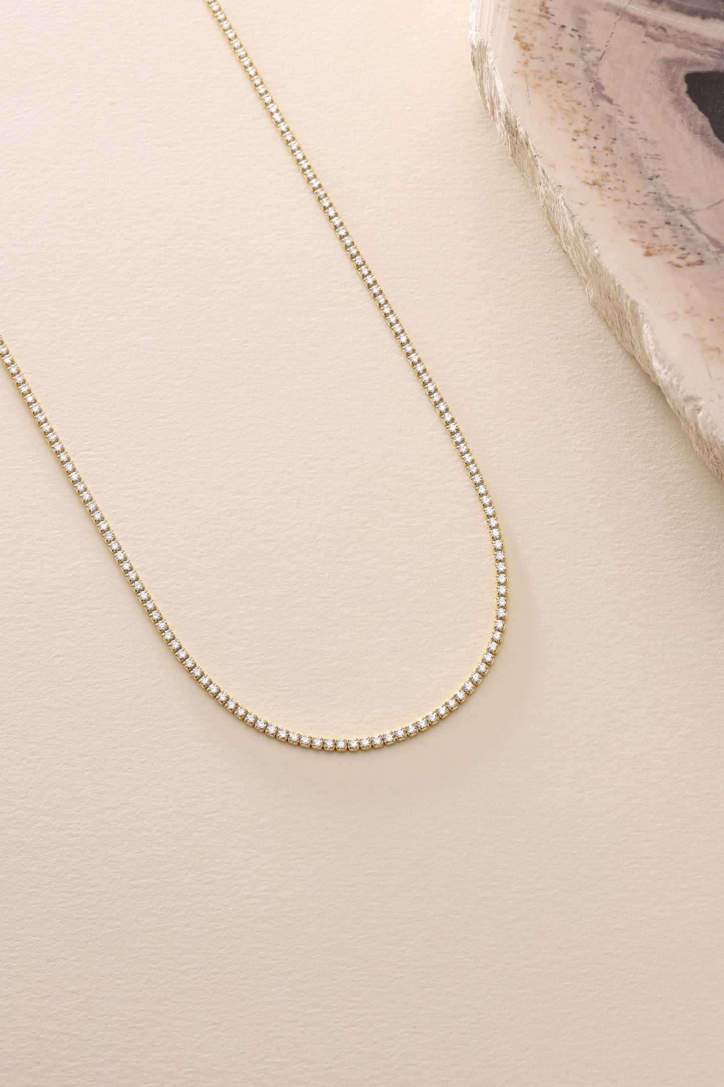 Moderne en stijlvolle kristallen ketting dames – Serenique Tennis Necklace