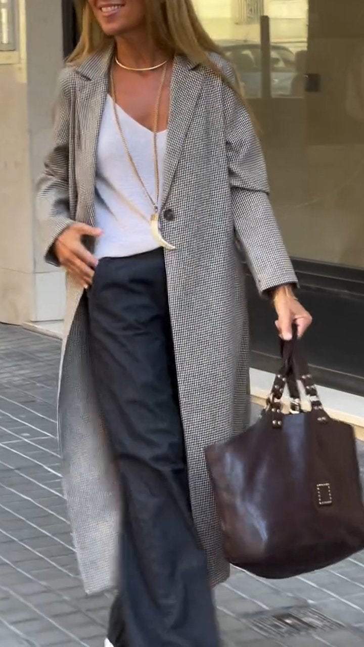 Kira Longline-Mantel – Langer Damenmantel mit elegantem Schnitt | Schick und warm 