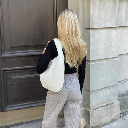 Becker's Amsterdam™ - Copenhagen Ribbed White Handbag - Ribbed White Handbag