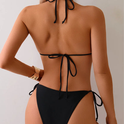 Becker's Amsterdam™ - Zouteland Bikini Set Met Goudkleurige Kralen
