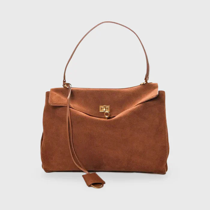 Orélisse bolso de hombro atemporal para mujer con aspecto de ante de lujo elegante bolso de mano de Becker's Amsterdam