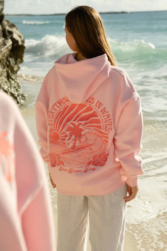 Tropical Dream Hoodie - Oversized Cotton Mix Hoodie With Tropical Back Print | Becker’s Amsterdam