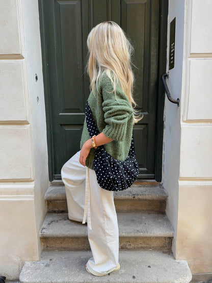 Celeste™ Polka Dot Bag – Stilvolle schwarz-weiß gepunktete Umhängetasche | Becker's Amsterdam™