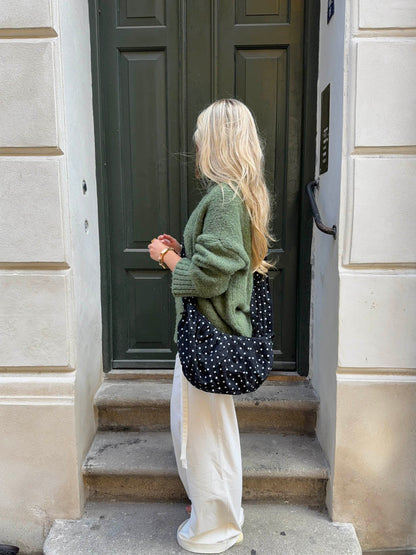 Celeste™ Polka Dot Bag – Stilvolle schwarz-weiß gepunktete Umhängetasche | Becker's Amsterdam™