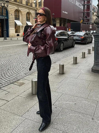 Lina™ Leather Autumn Jacket – Luxurious Women's Jacket with a Timeless Design | Becker's Amsterdam™