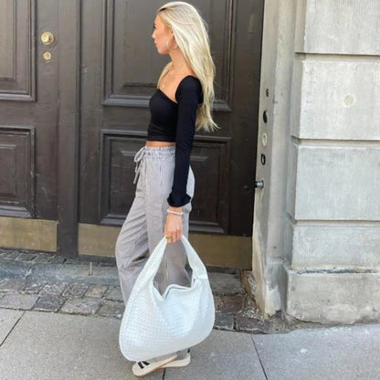 Becker's Amsterdam™ - Copenhagen Ribbed White Handbag - Ribbed White Handbag
