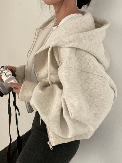 Oversized Urban Cozy Zip Hoodie – zip‑up hoodie met capuchon en zakken in street‑style design